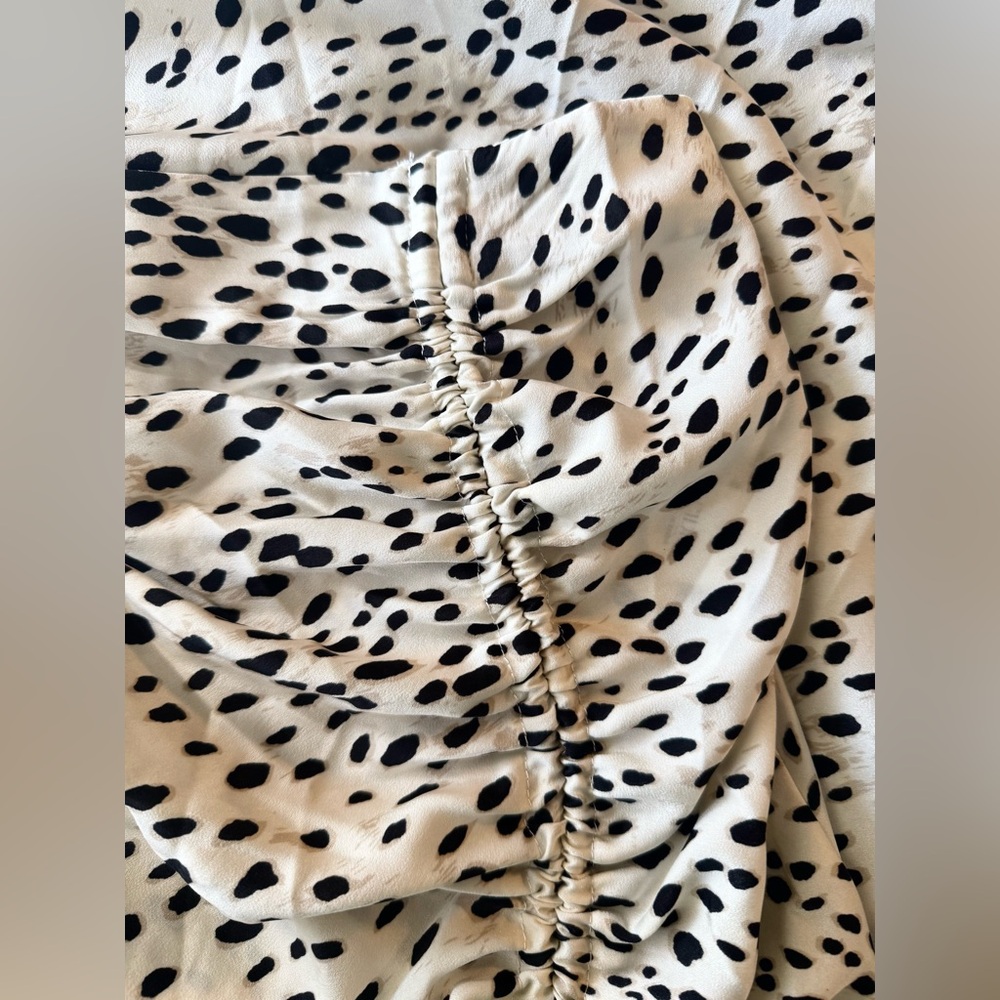New- Cider Spot Leopard Print Drawstring Split Ma… - image 5